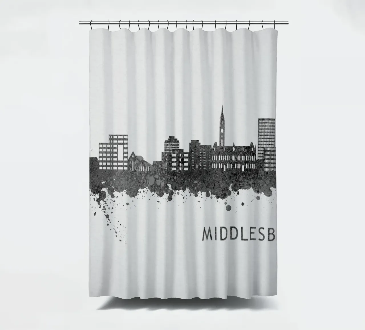 Middlesbrough England shower curtain by Travelstudio