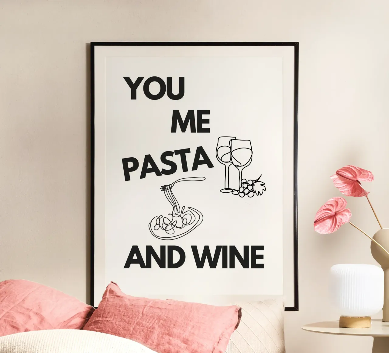 ME PASTA E VINO poster da ArtDesign by KBK