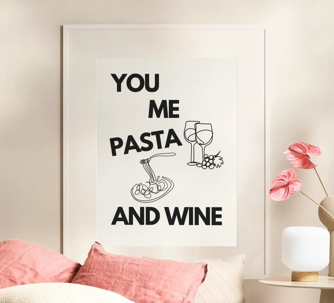 ME PASTA E VINO poster da ArtDesign by KBK