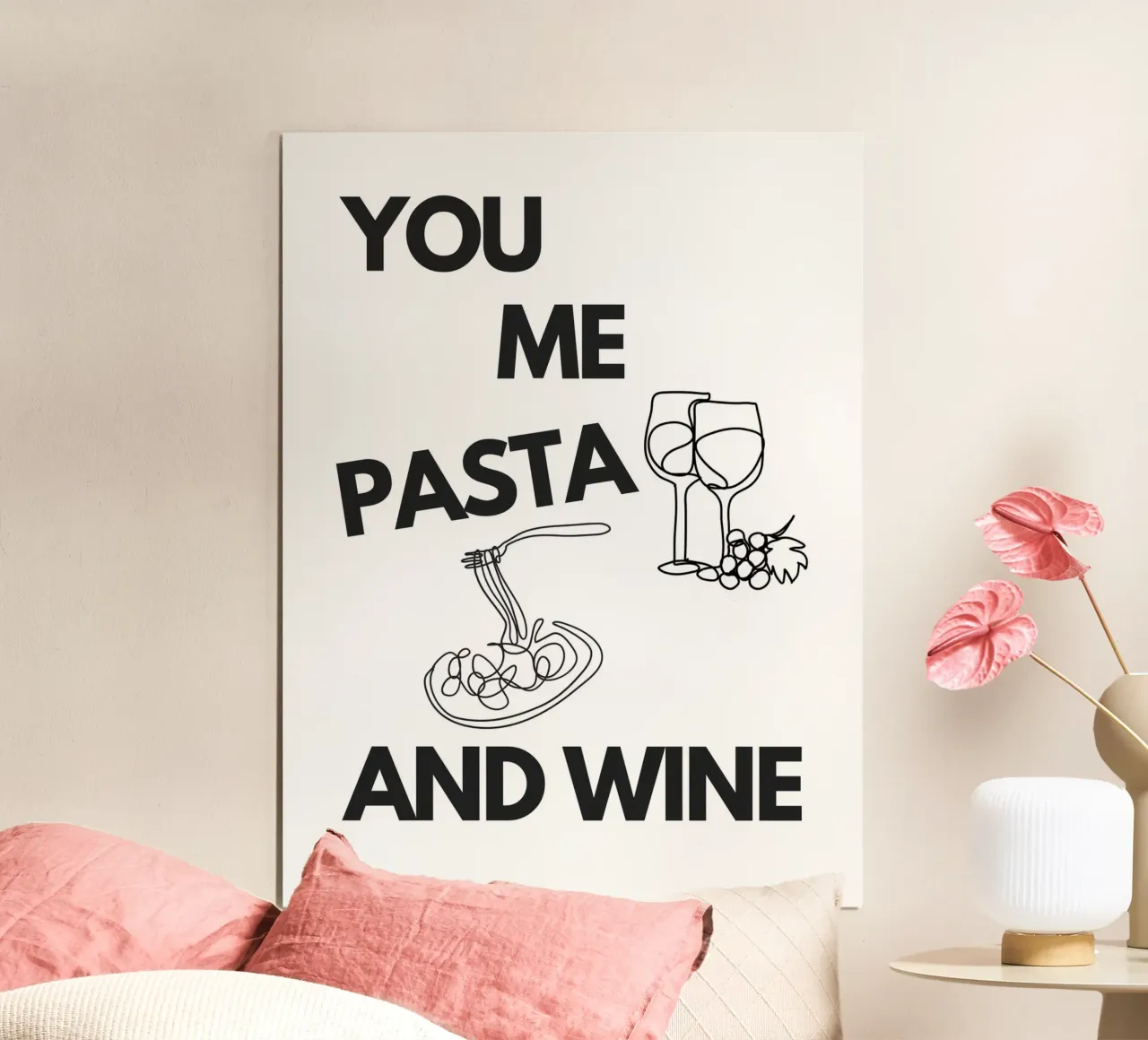 ME PASTA E VINO poster da ArtDesign by KBK