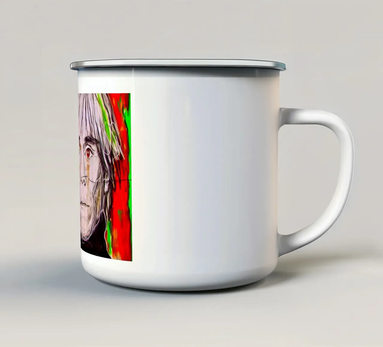 Pop Art 4 tazza in smalto da Happy 😃 Art 🎨 by Christine Schnoell