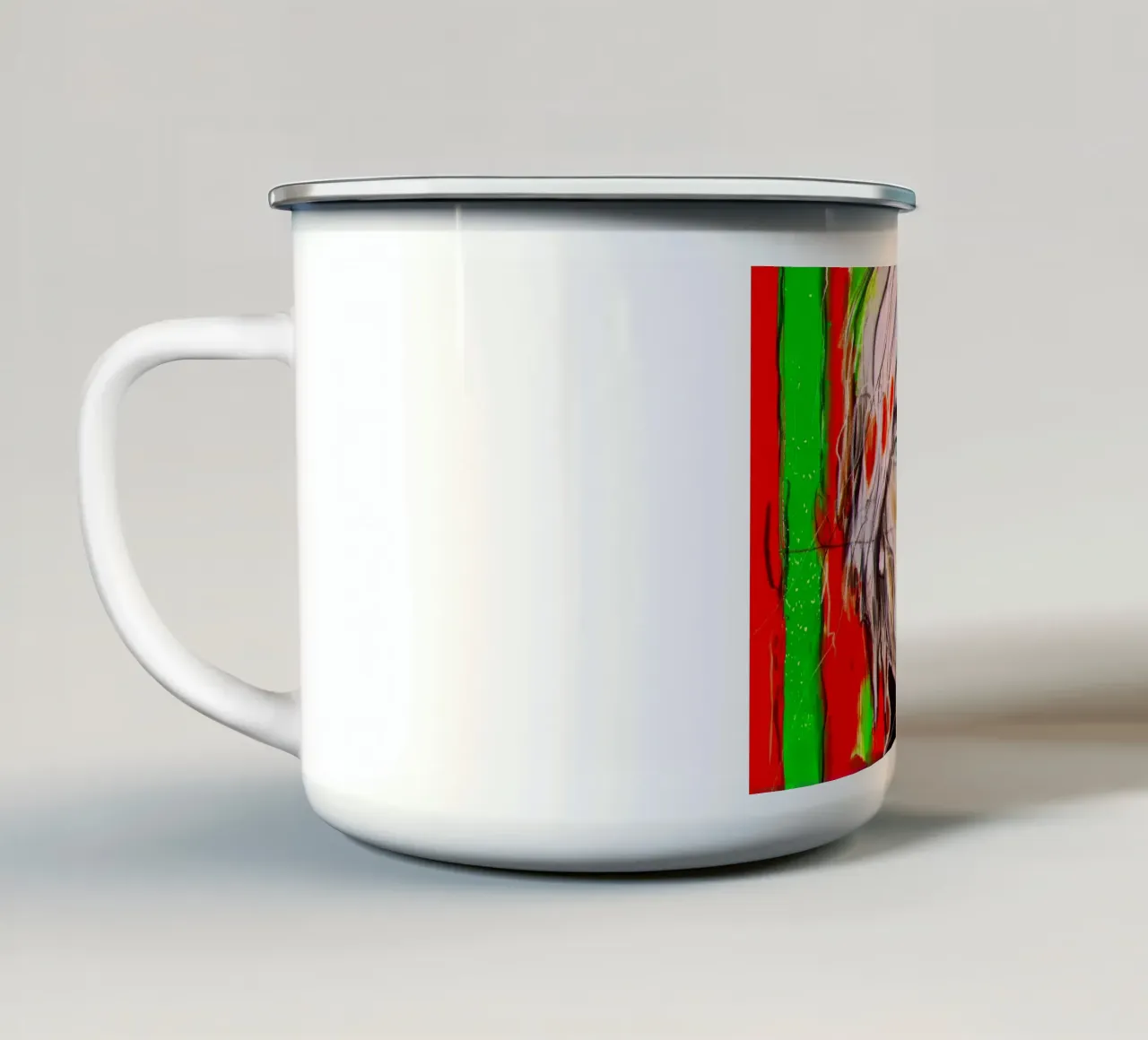 Pop Art 4 tazza in smalto da Happy 😃 Art 🎨 by Christine Schnoell