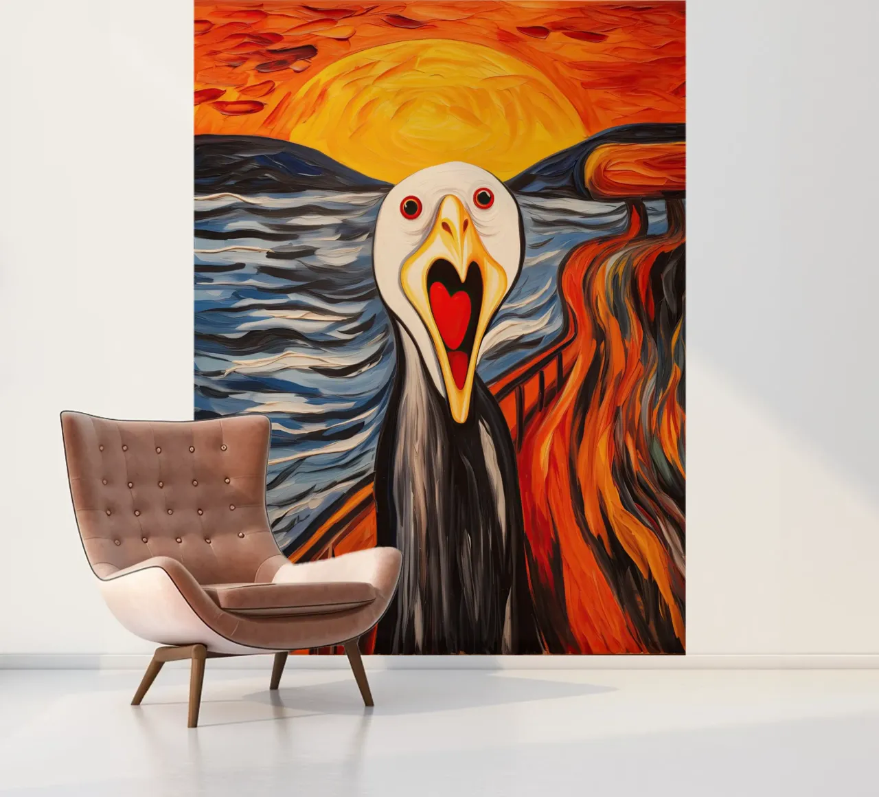 Le cri de la mouette | Inspiré par Edward Munch papier peint photo de Autofocus