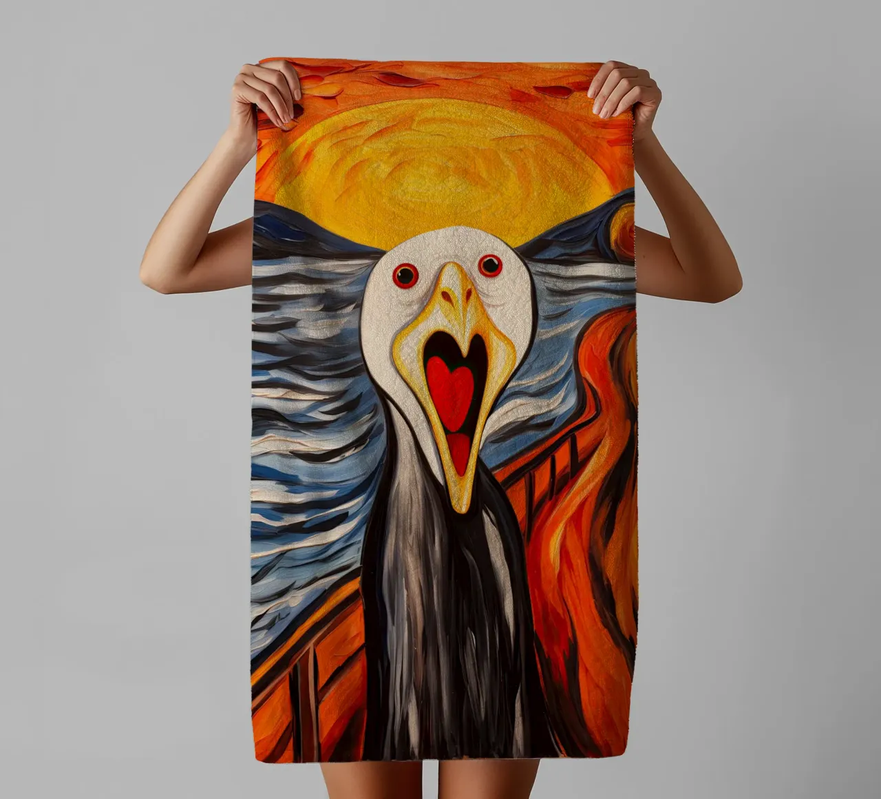 The Cry of the Seagull | Inspired by Edward Munch towel by Autofocus