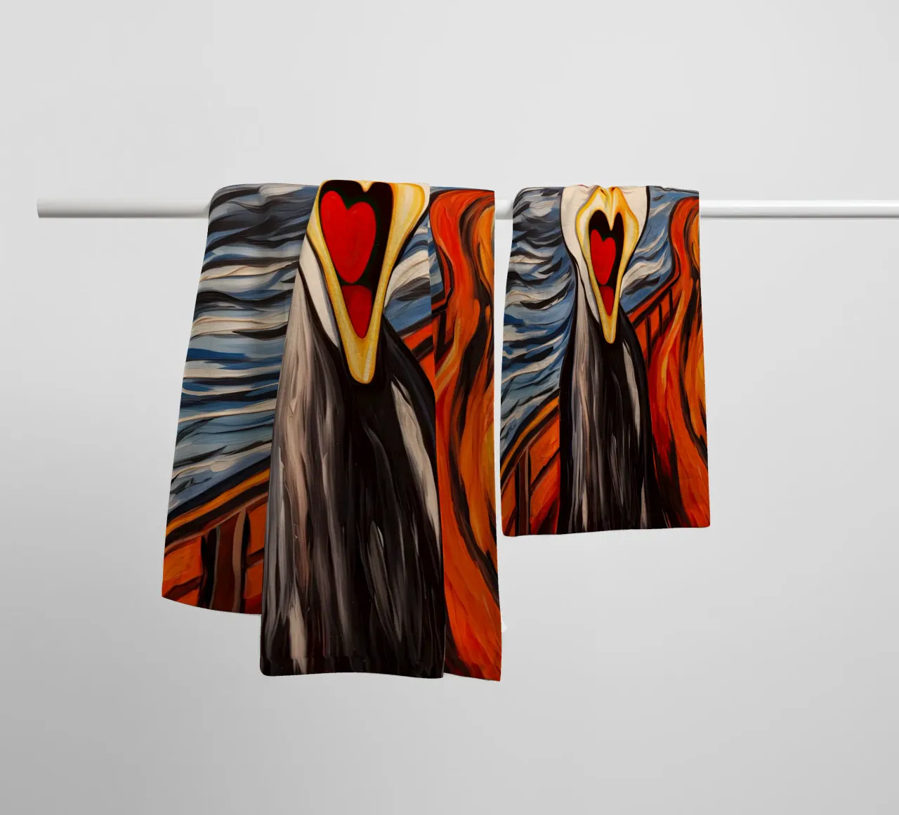 The Cry of the Seagull | Inspired by Edward Munch towel by Autofocus