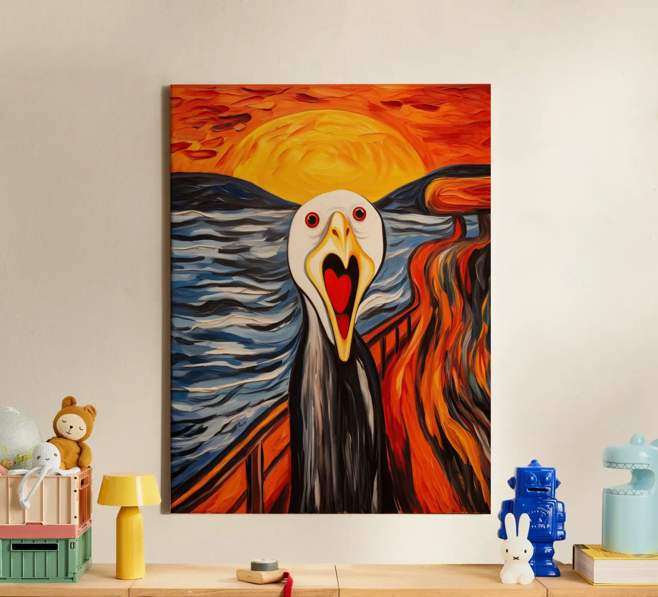 L'urlo del gabbiano - Ispirato a Edward Munch tela da Autofocus