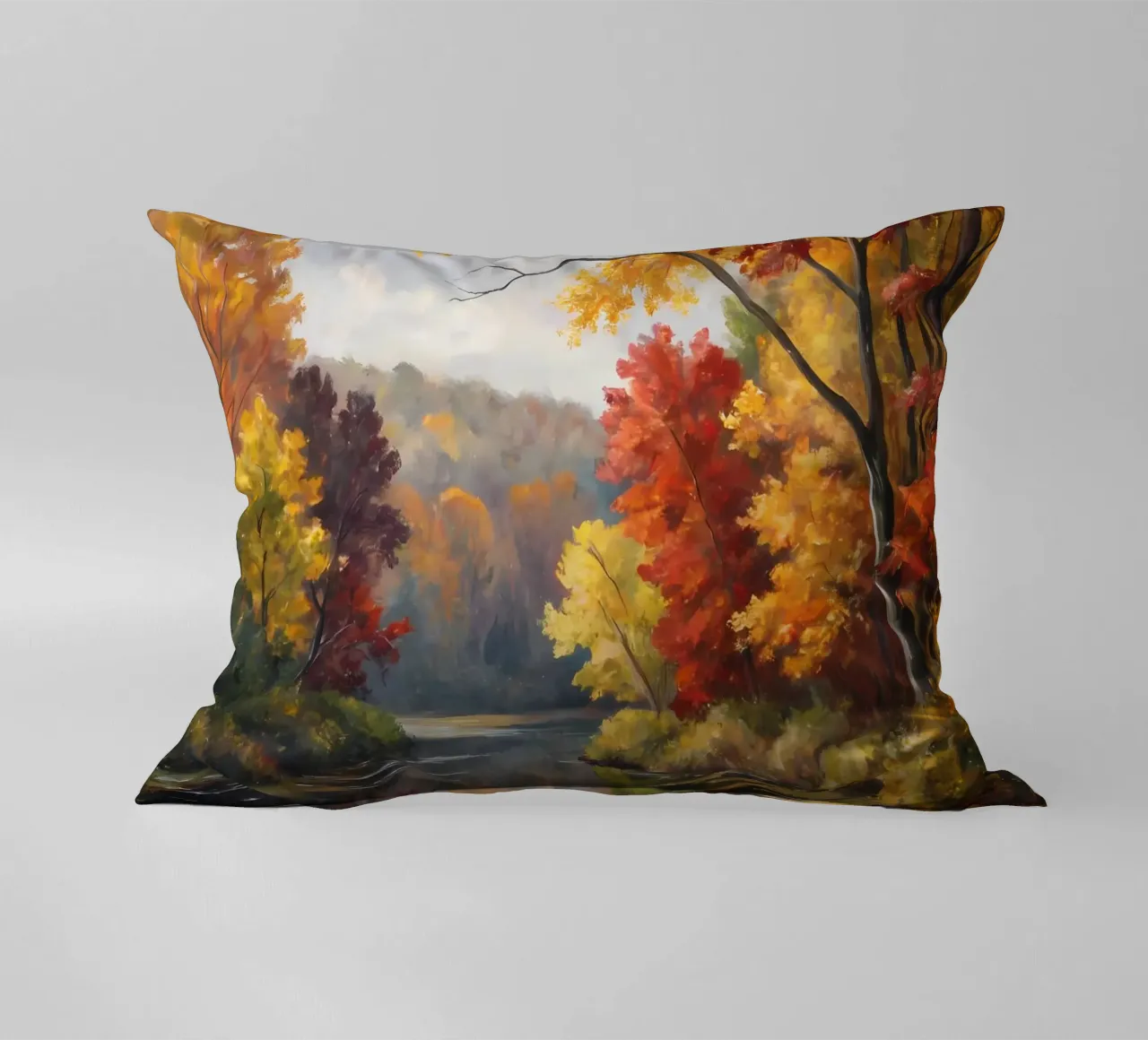 Reflet d'or de l'automne coussin de Artistic-shop