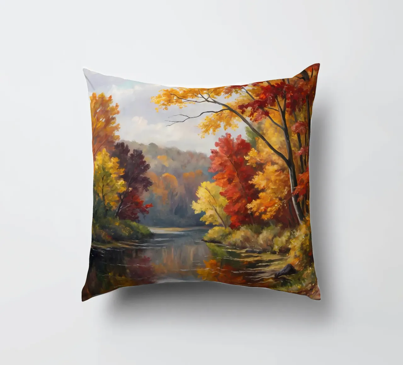 Reflet d'or de l'automne coussin de Artistic-shop