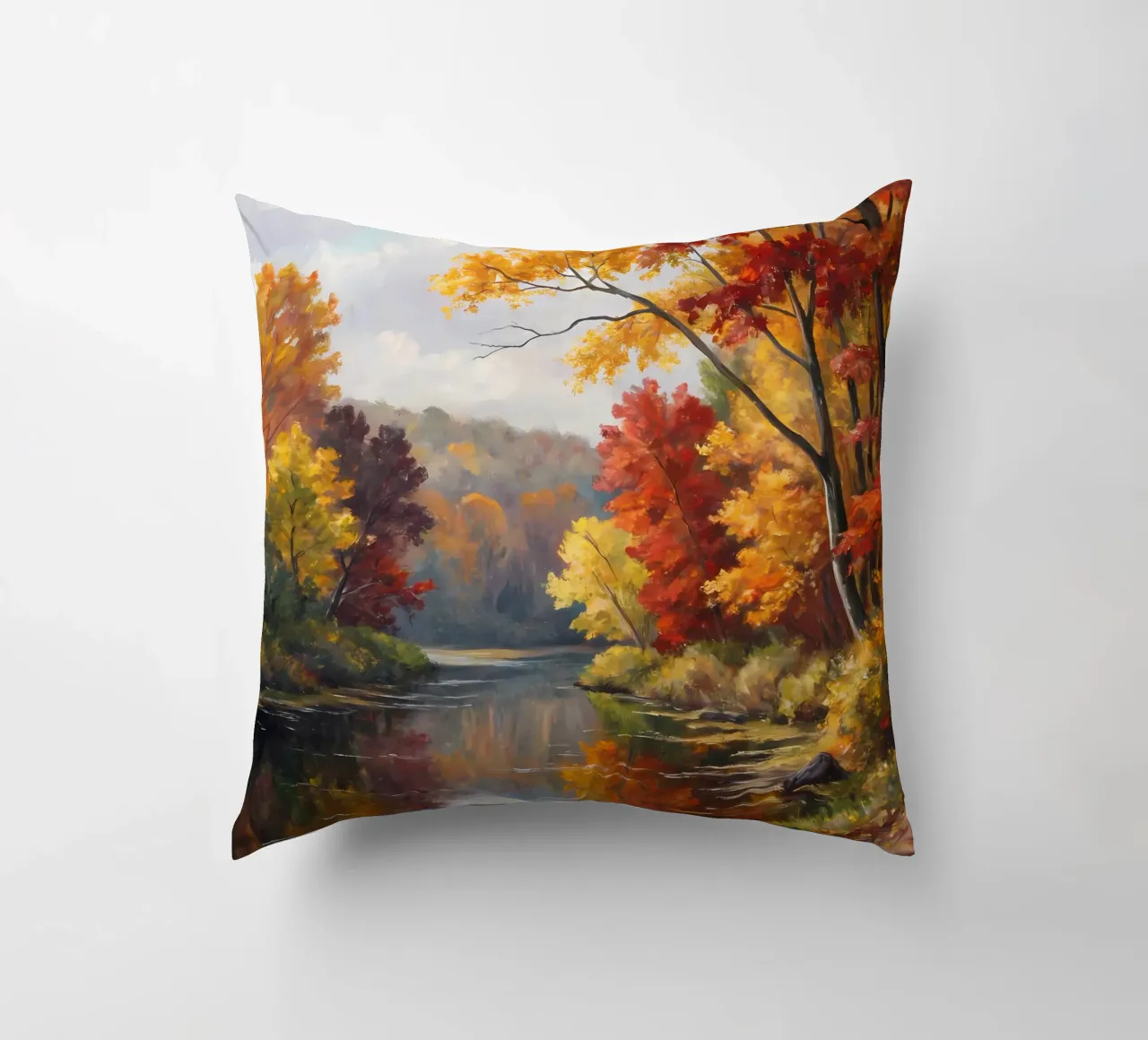 Reflet d'or de l'automne coussin de Artistic-shop