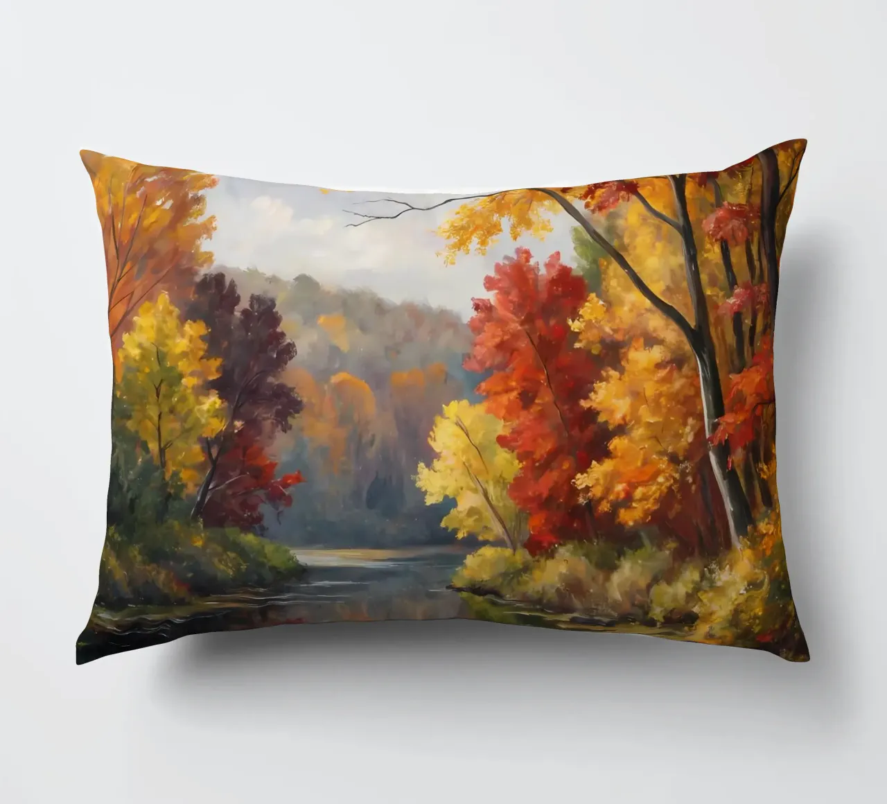 Reflet d'or de l'automne coussin de Artistic-shop