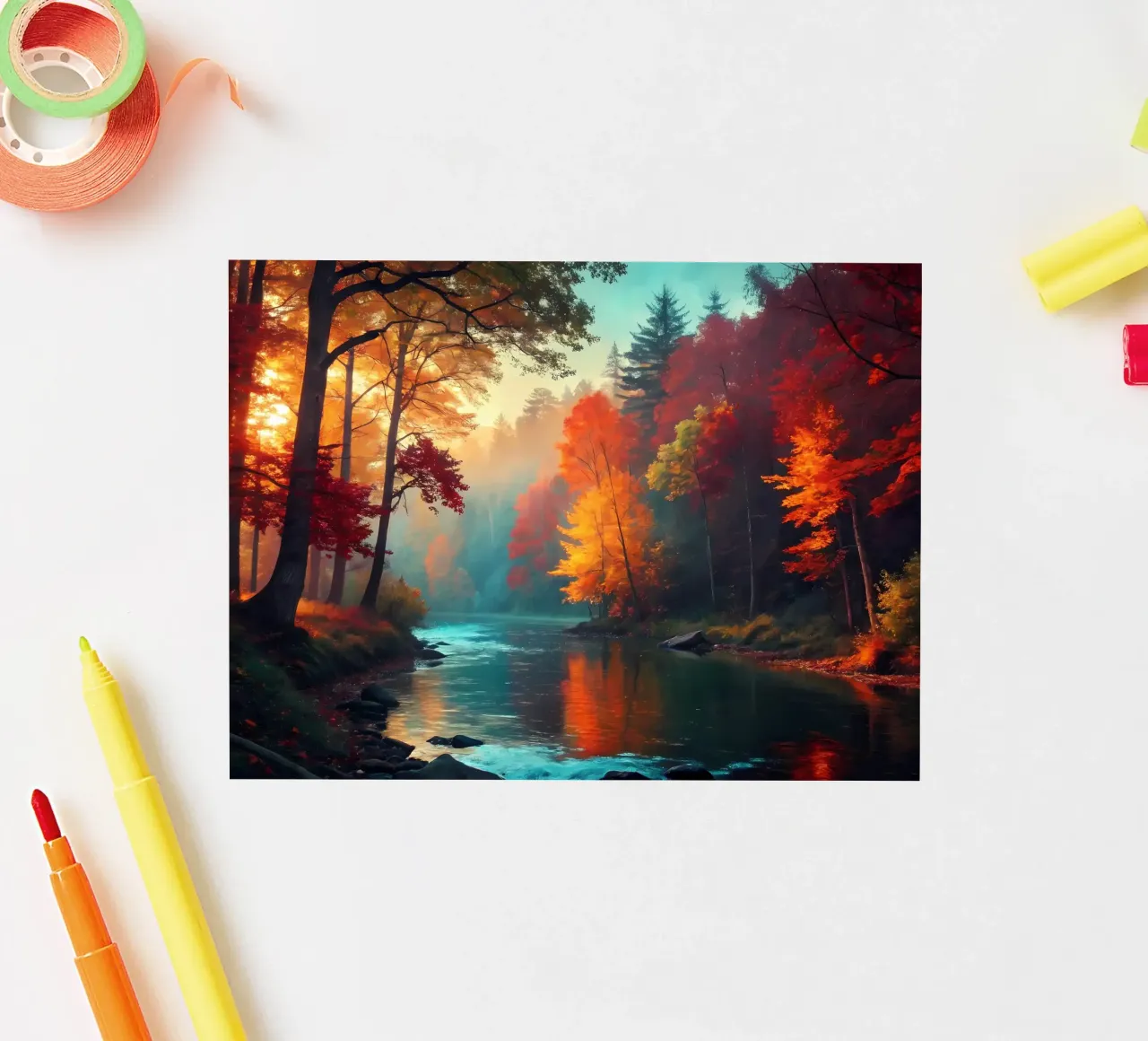 Der goldene Weg des Herbstes Sticker von Artistic-shop