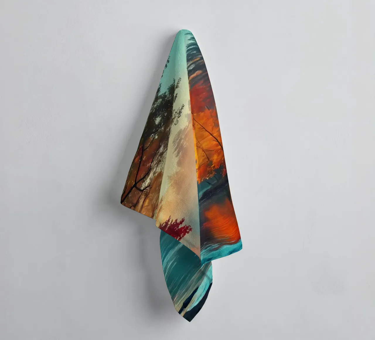 Autumn's Golden Path towel by Artistic-shop
