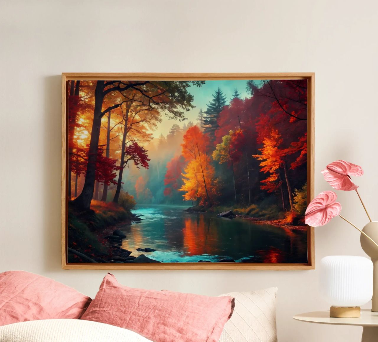 Autumn's Golden Path canvas by Artistic-shop
