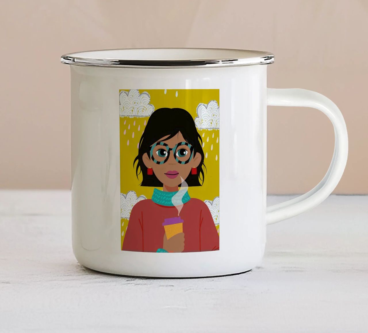 Valentina tazza in smalto da estelle