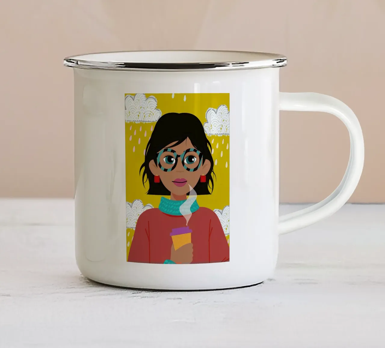 Valentina tazza in smalto da estelle