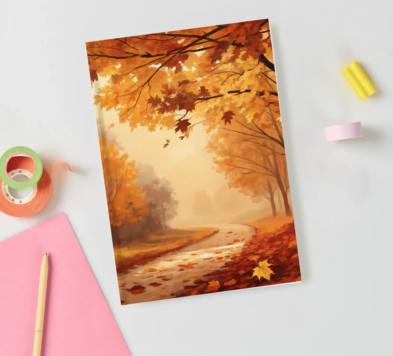 Golden Path of Autumn notebook by Artistic-shop