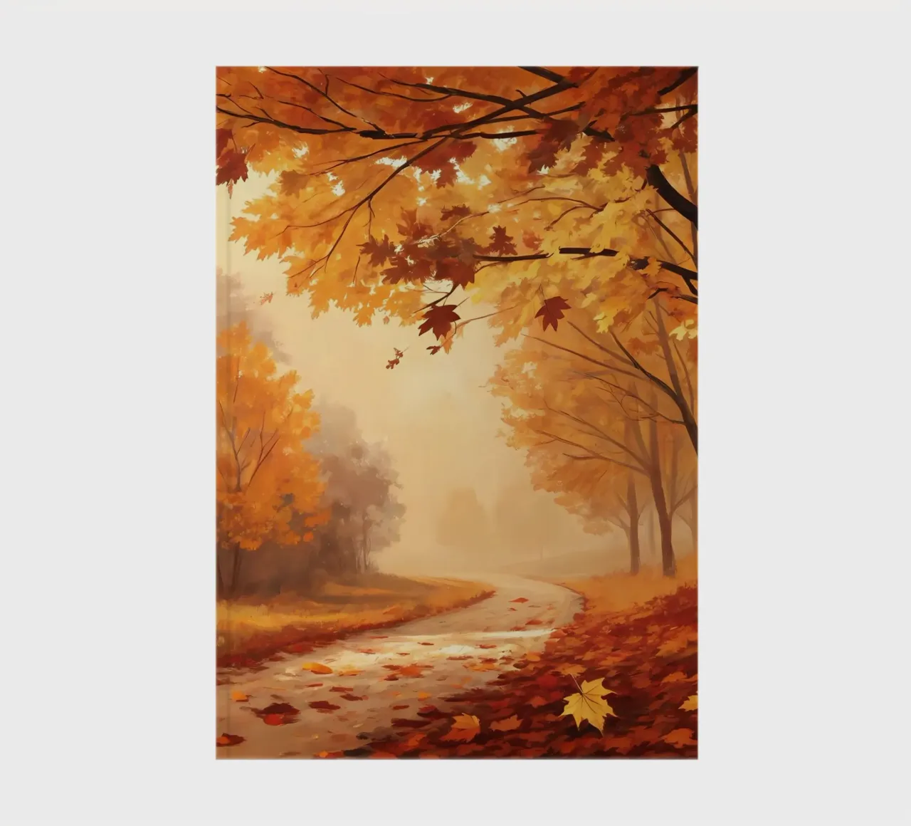 Golden Path of Autumn notebook by Artistic-shop