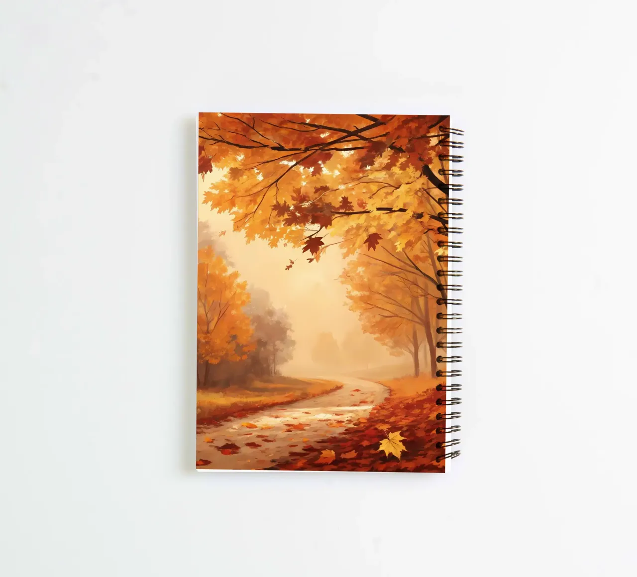 Golden Path of Autumn spiral notebook by Artistic-shop