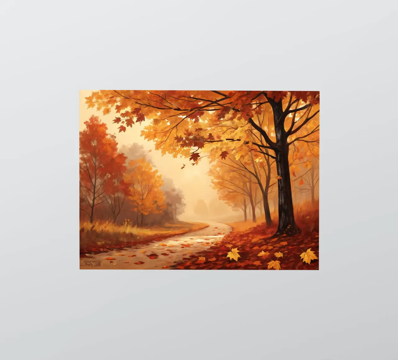 Golden Path of Autumn sticker by Artistic-shop