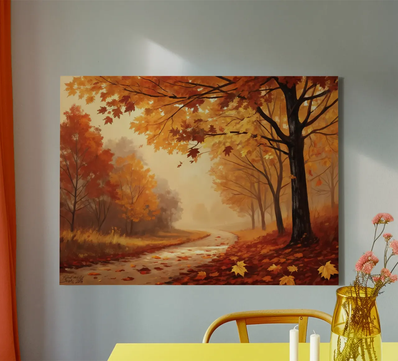 Golden Path of Autumn canvas by Artistic-shop