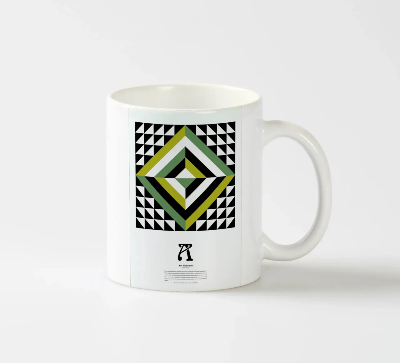 A - Art Nouveau tazza in ceramica da The True Type