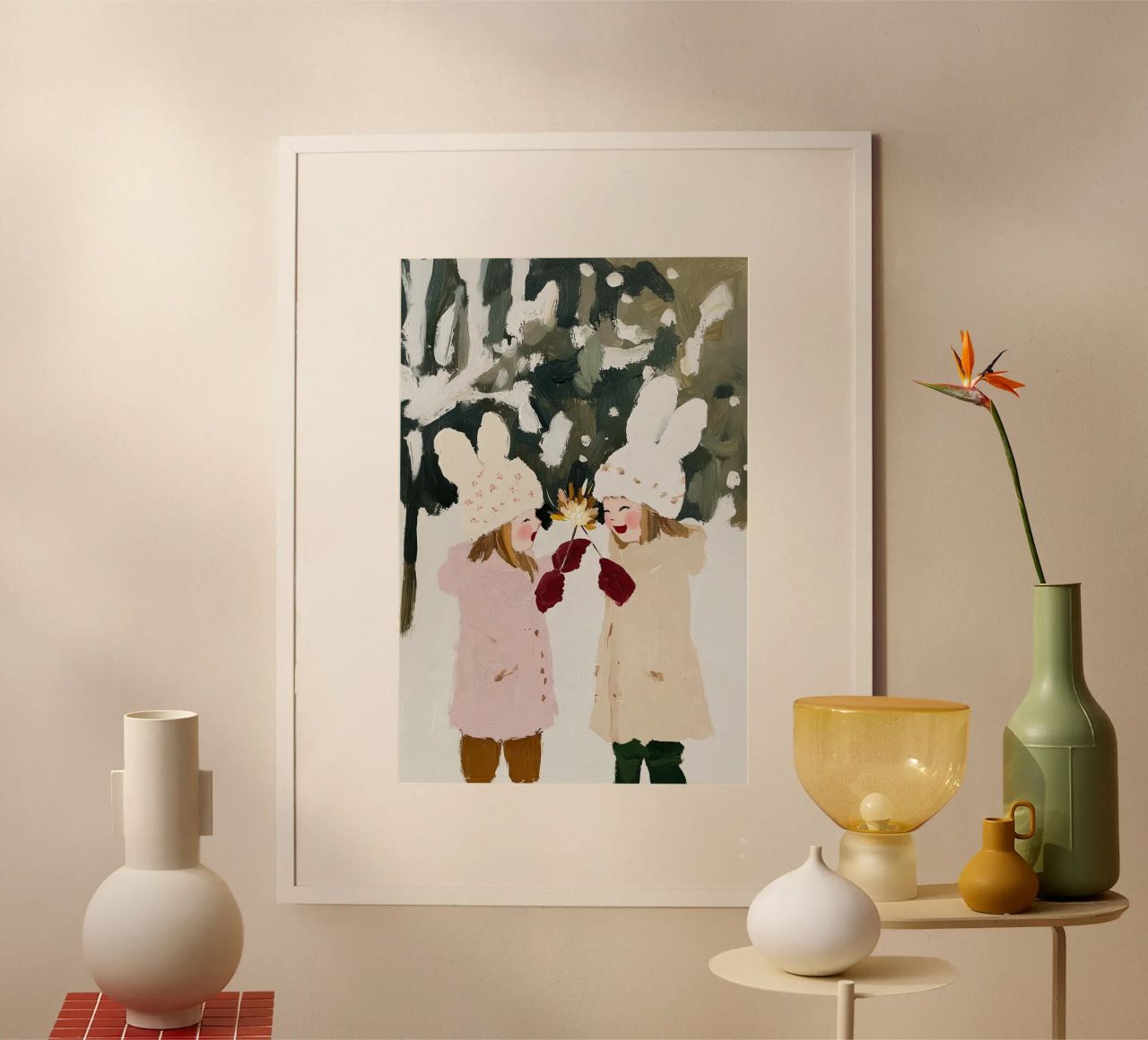 Kinderzimmer Wandkunst, Kinder abstrakte zeitgenössische Illustration Poster von Little Lila