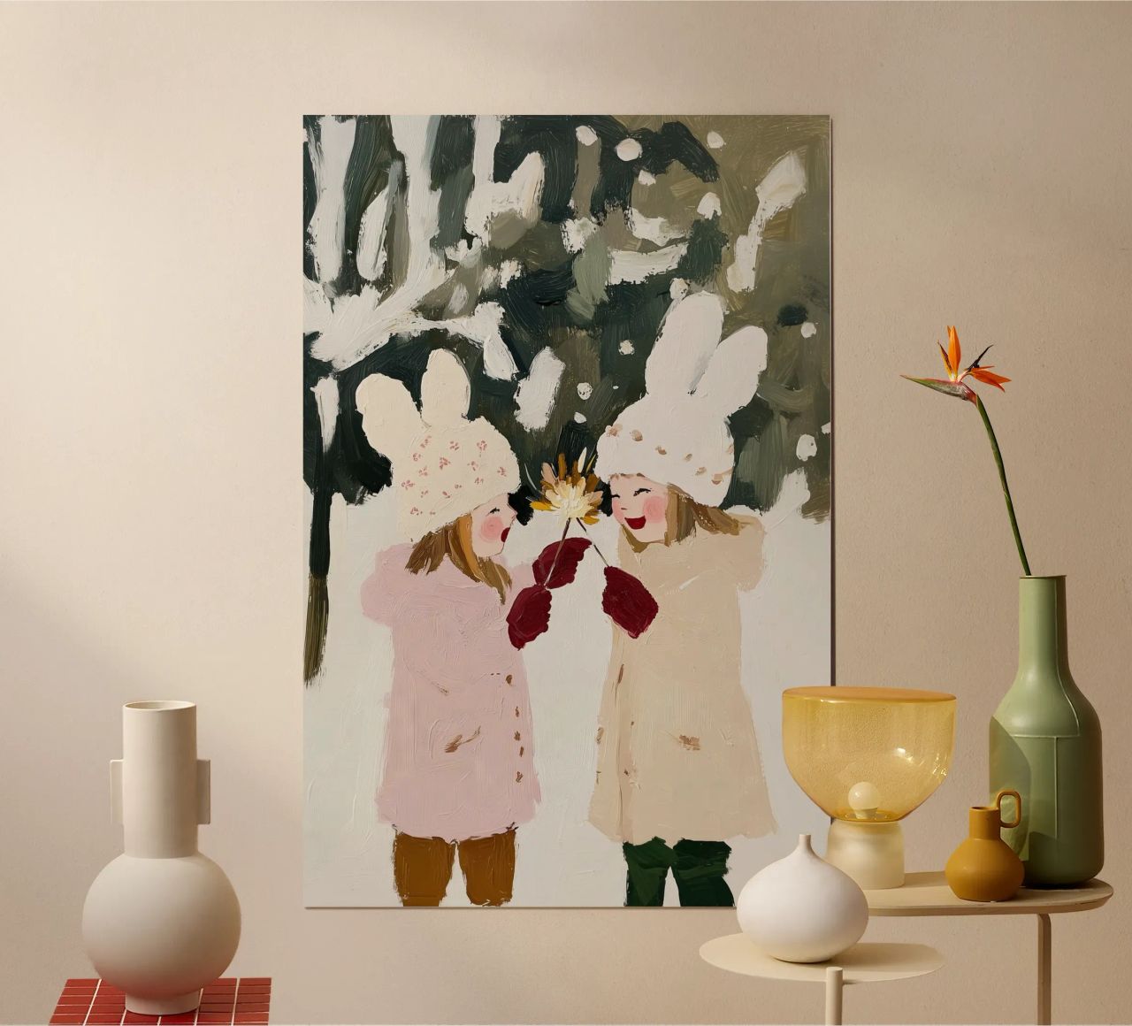 Kinderzimmer Wandkunst, Kinder abstrakte zeitgenössische Illustration Poster von Little Lila