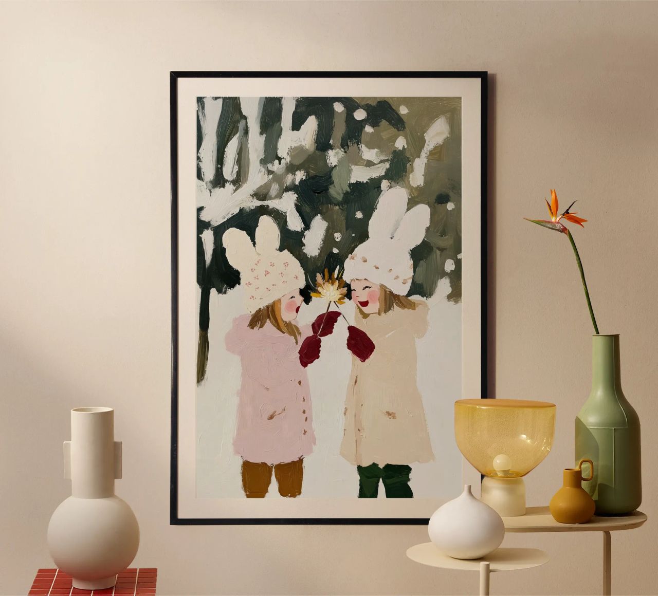 Kinderzimmer Wandkunst, Kinder abstrakte zeitgenössische Illustration Poster von Little Lila
