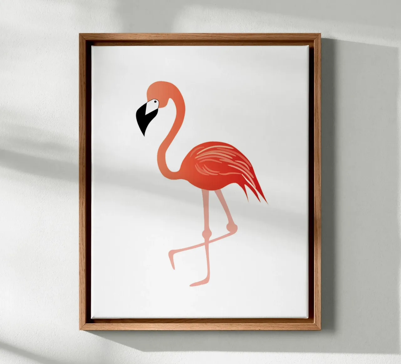 Flamingo Gerti tela con Cornice a cassetta da SunflowerDE