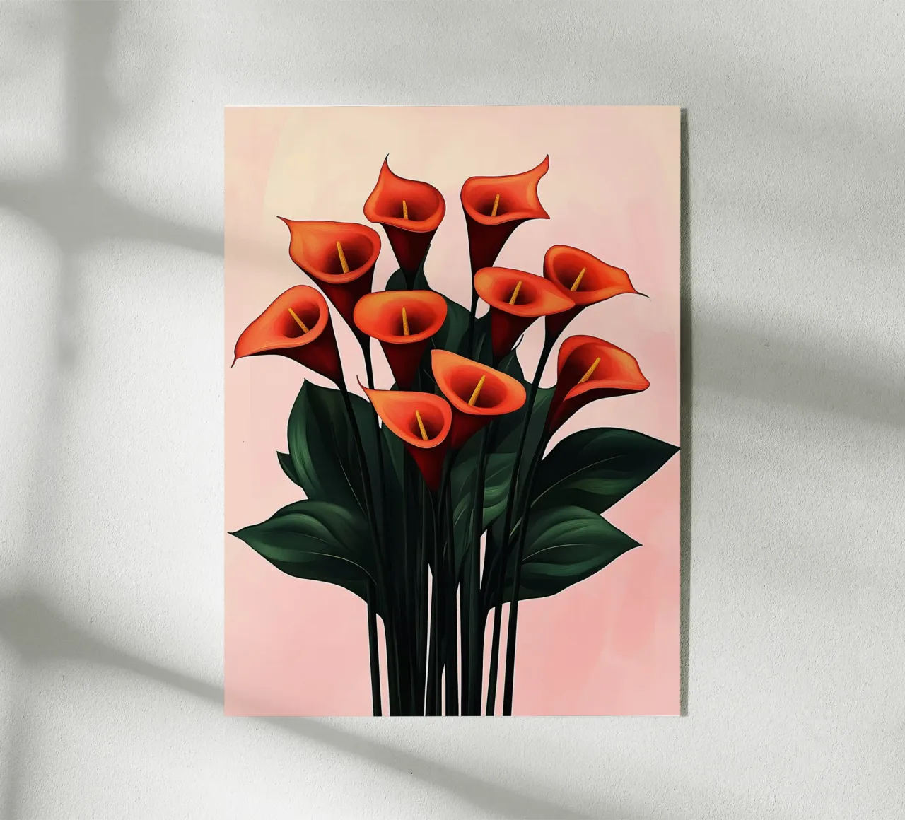 Callas rossi eleganti plexiglass da Flora & Horizon