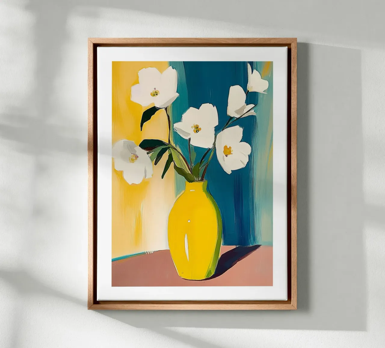 Luminous Bouquet canvas with Floater frame by Flora & Horizon