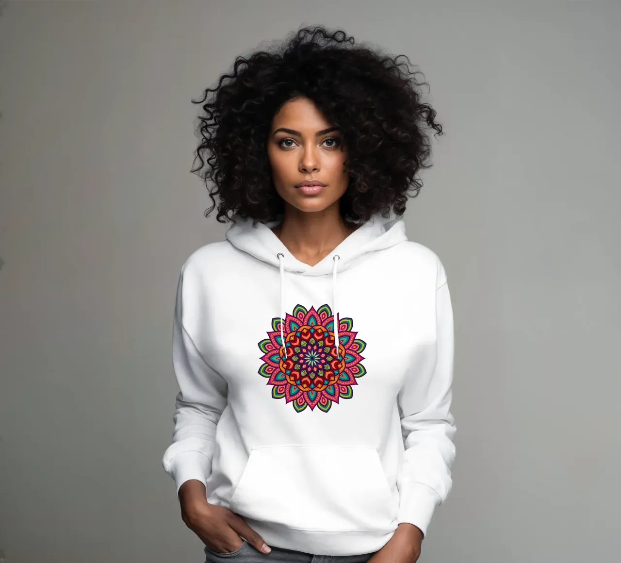 Mandala etnico felpa con cappuccio da Spiritual Touch