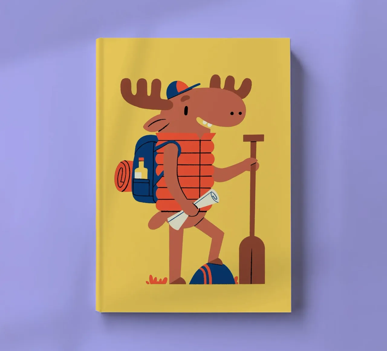 Adventurous moose for the nursery notebook by JillGori