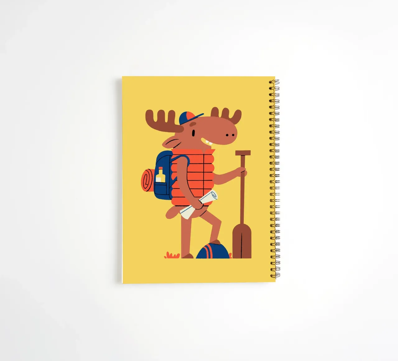 Adventurous moose for the nursery spiral notebook by JillGori