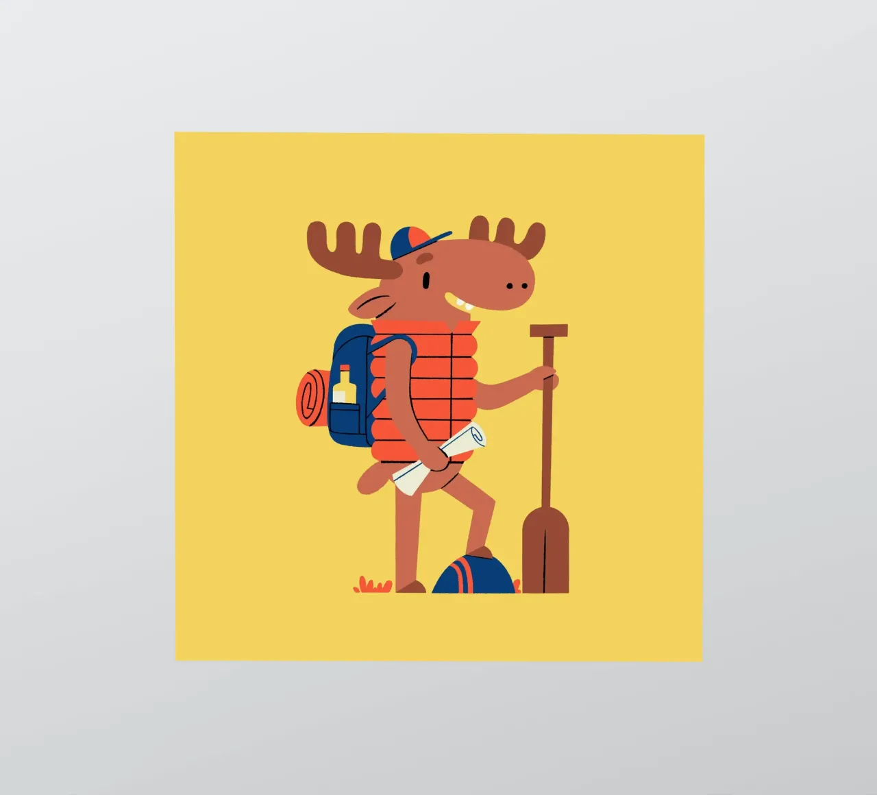 Adventurous moose for the nursery sticker by JillGori