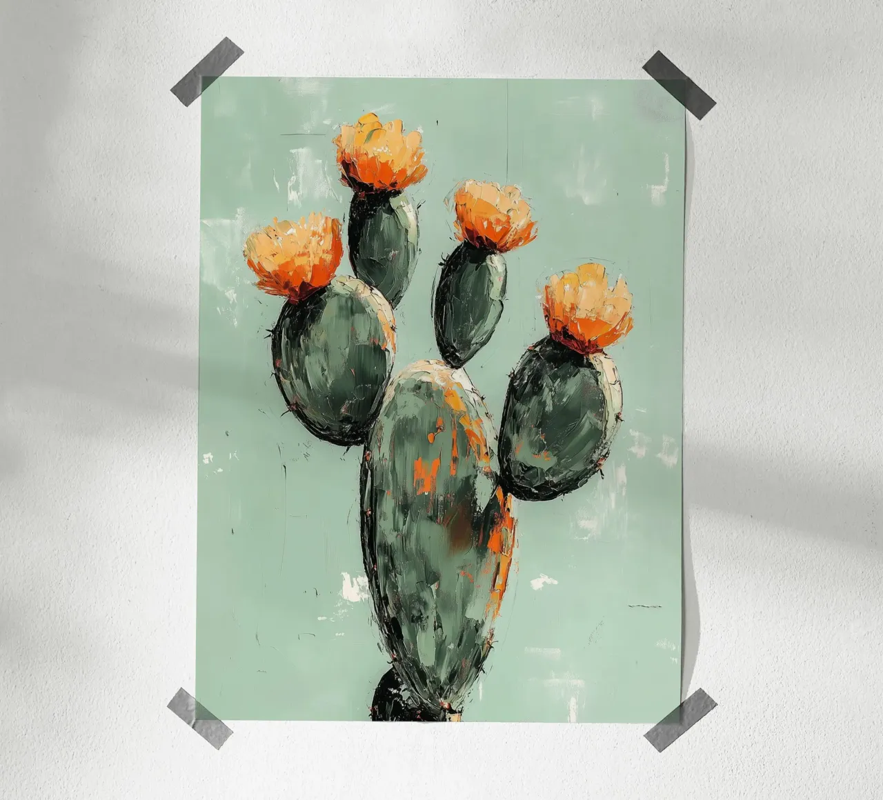 Cactus in fiore carta hahnemühle da Flora & Horizon