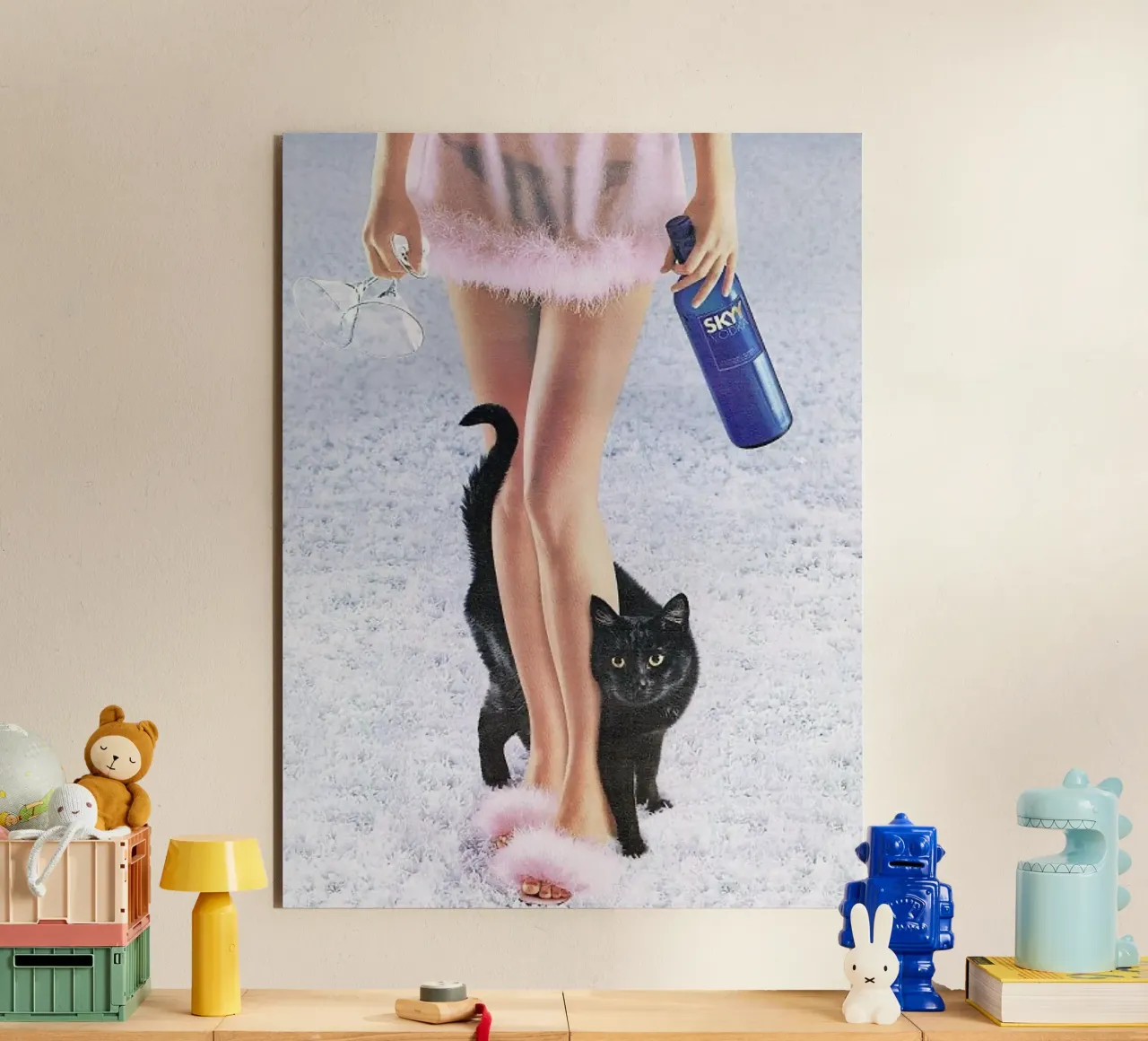 Lets Party My Cat alluminio dibond da Attaboy Dsgn