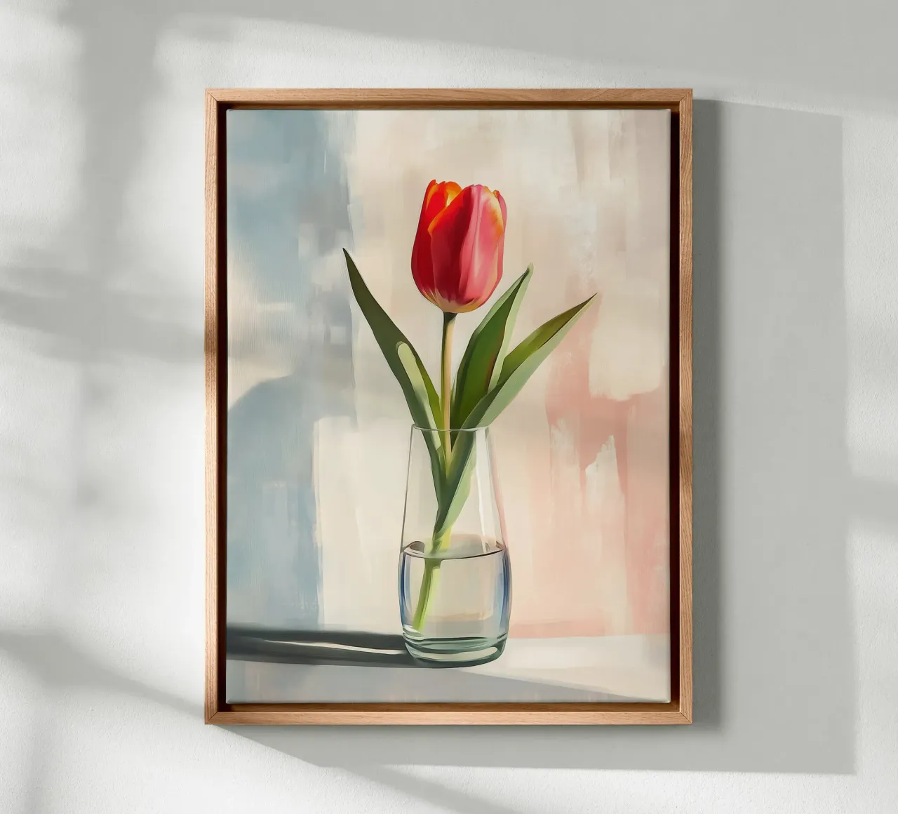 Solitaire tulp canvas van Flora & Horizon