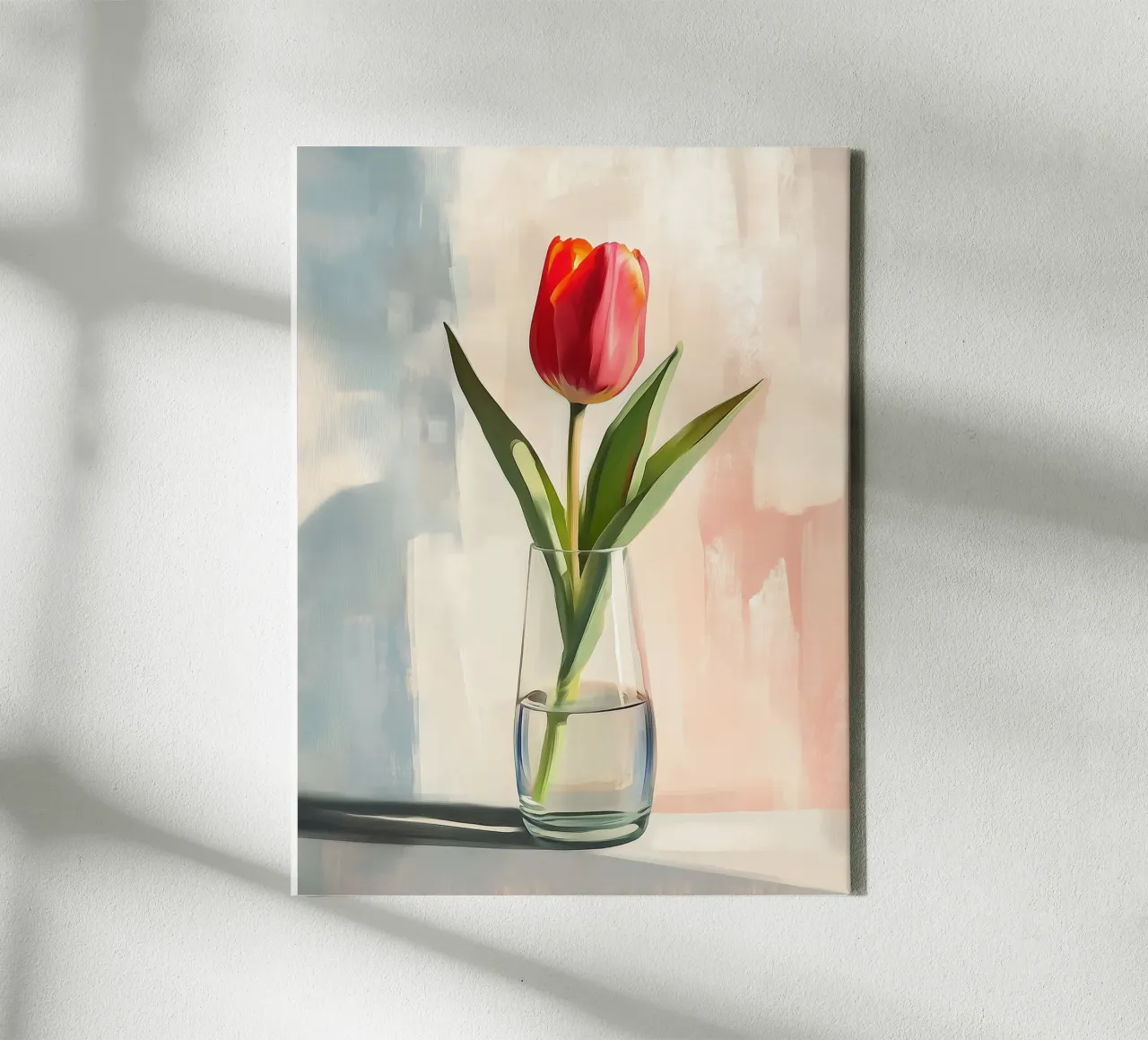 Solitaire tulp canvas van Flora & Horizon