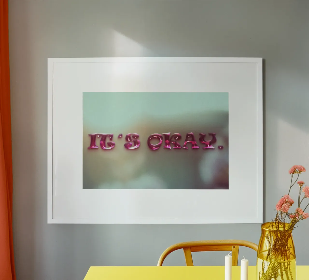 It´s okay. Poster mit Holzrahmen von Journey of Vanessa