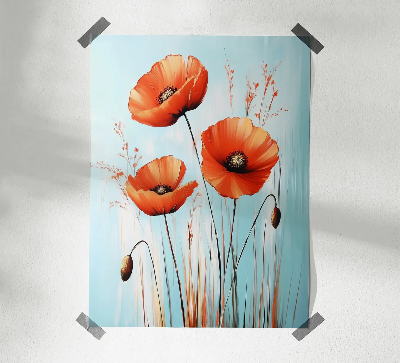 Mohnblumen Poster von Flora & Horizon
