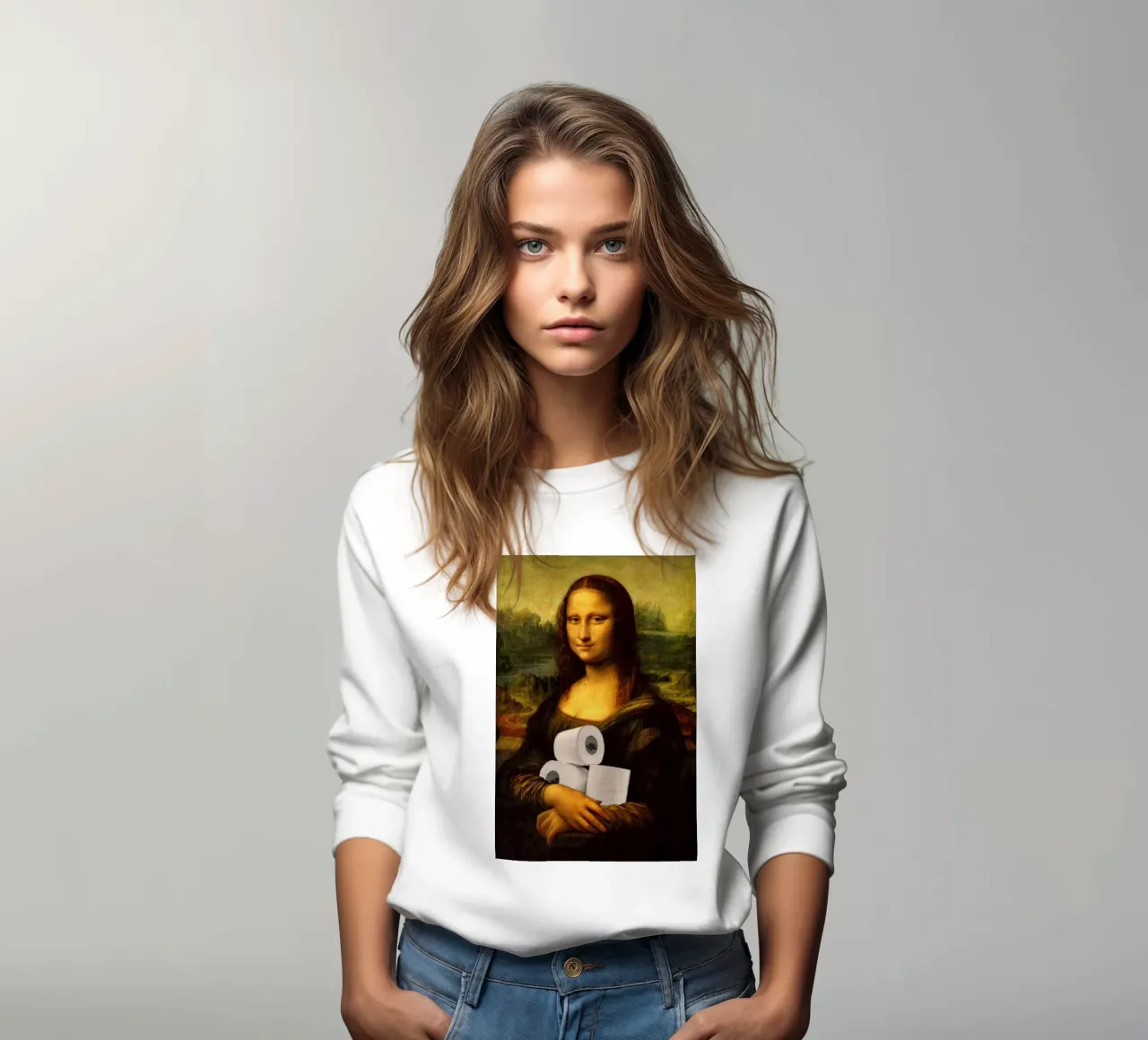 Mona Lisa’s Modern Dilemma felpa da Attaboy Dsgn