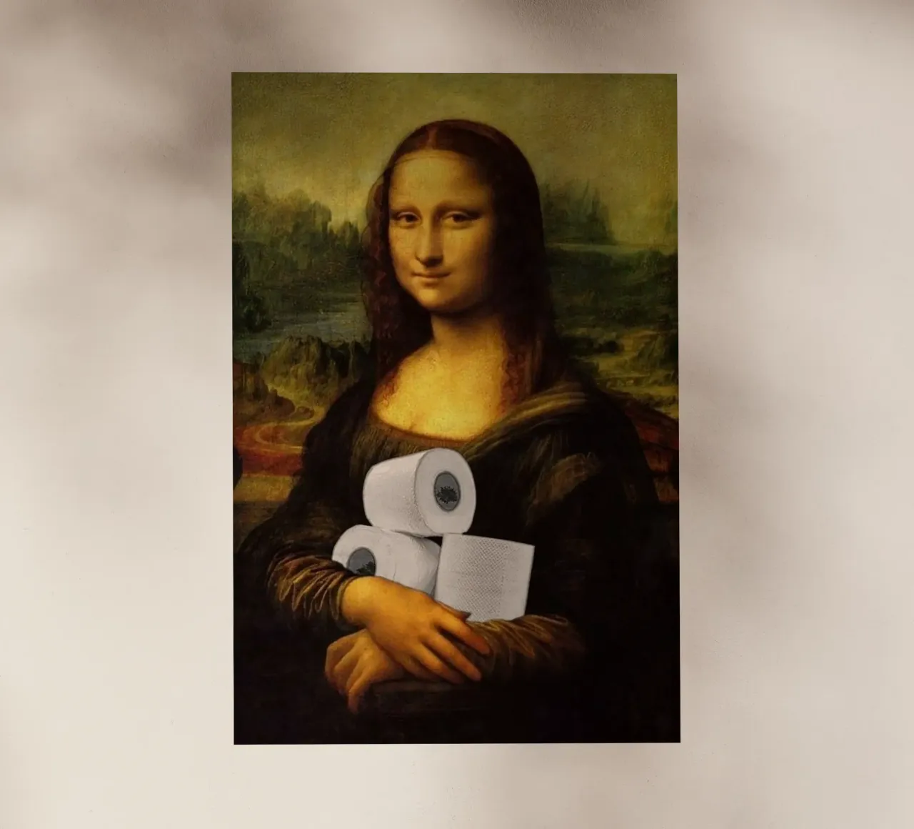 Mona Lisa’s Modern Dilemma pellicola backlit da Attaboy Dsgn
