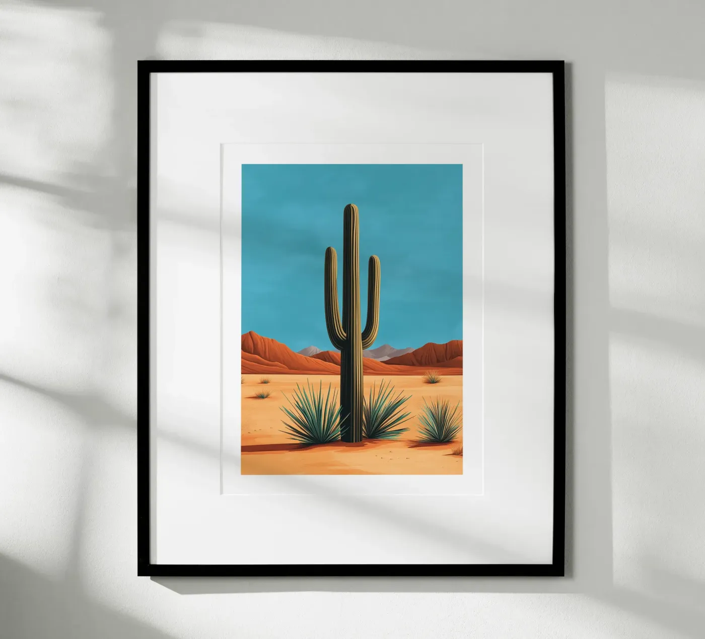 Desert cactus poster by Flora & Horizon