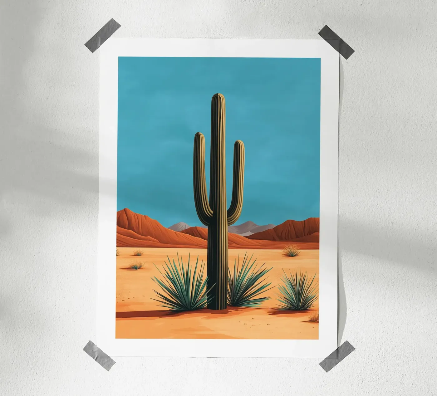 Desert cactus poster by Flora & Horizon