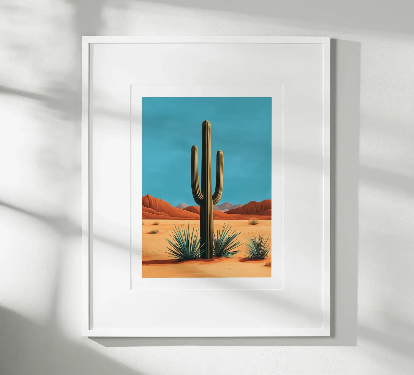 Desert cactus poster by Flora & Horizon