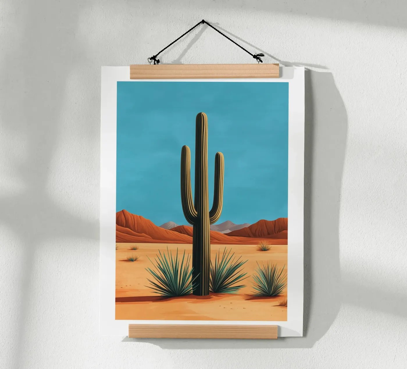 Desert cactus poster by Flora & Horizon