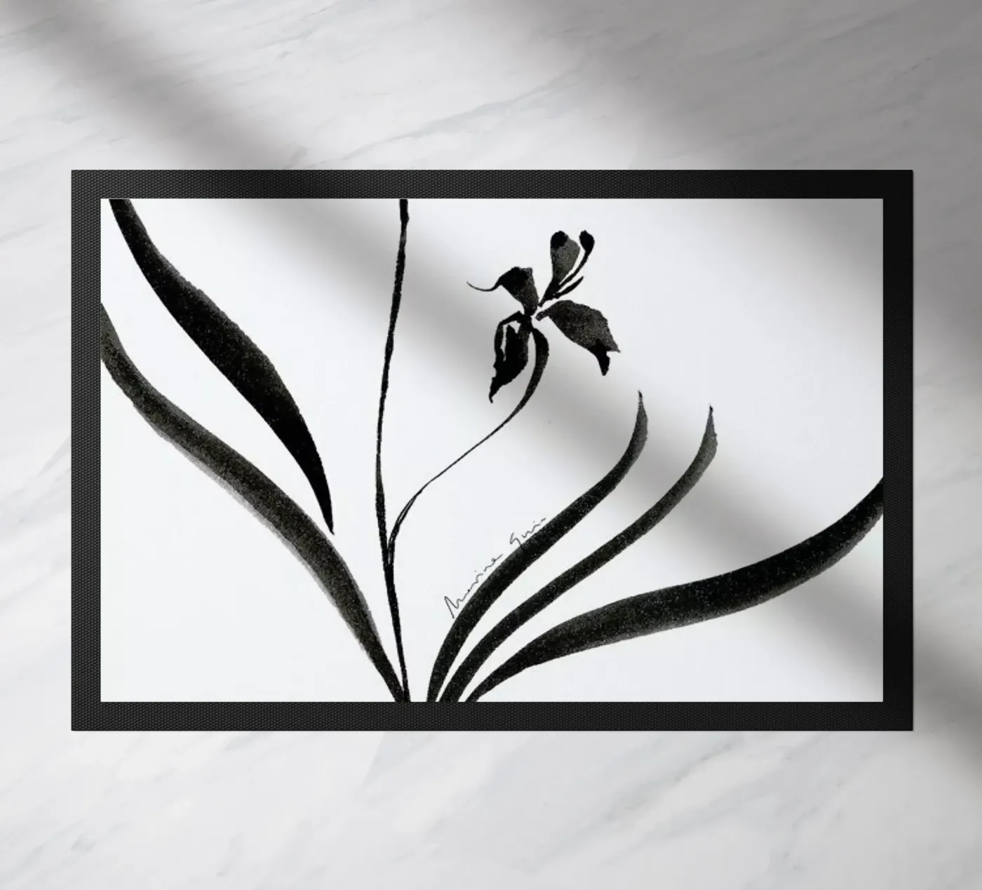 Orchid 2 doormat by Marina Guiu