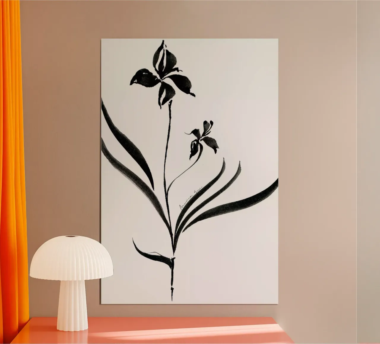 Orchid 2 poster con telaio in alluminio da Marina Guiu