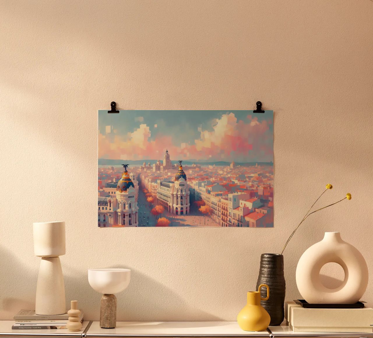 Madrid pastel poster poster by ARTVI-SHOP